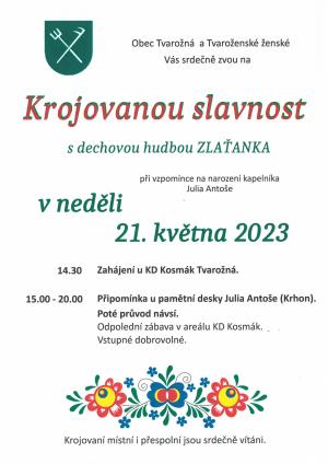 Tvarožná - Krojovaná slavnost s dechovou hudbou Zlaťanka 1